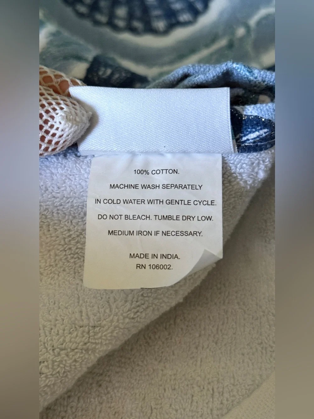 Sigrid Olsen Home Coastal Shell Hand Towels Set of 2 & Oyster Bag Sparkle